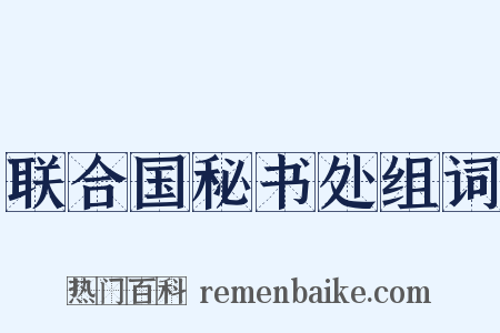 联合国秘书处组词是什么意思的图片